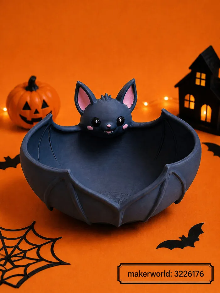 🦇 I Made A Cute Bat Bowl For Halloween!