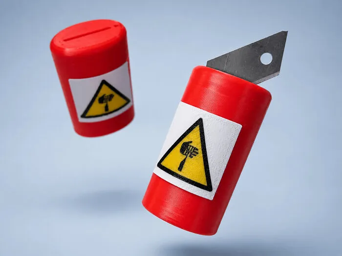 I Designed A Blade Disposal Container That Lets You Snap Blades Inside And Permanently Seal It When Full