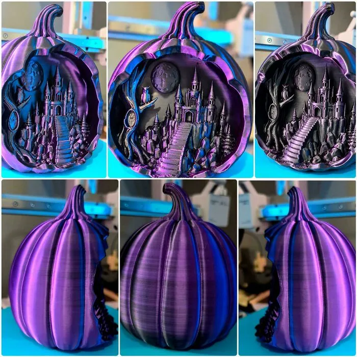 Just Uploaded My Latest Halloween Design, A Haunted Castle Inside A Pumpkin