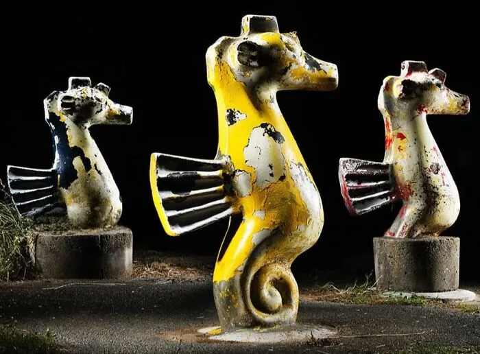 Japan's Vanishing Playground Sculptures Come Alive At Night By Fujio Kito (30 Pics)
