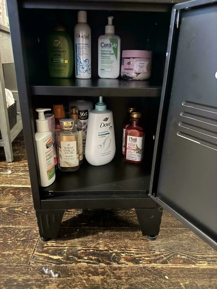I Now Need To Keep My Hygiene Products In A Mini Locker Because My Roommate Is A Klepto