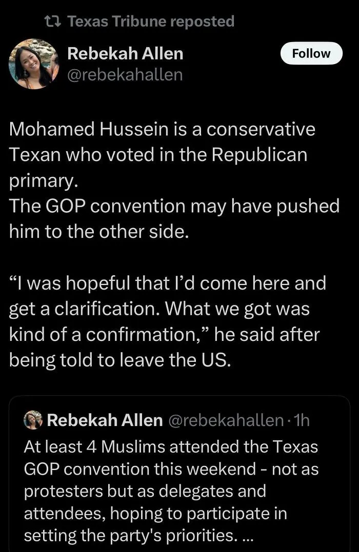 4 Muslims Attended Texas Gop Convention. They Were Rejected And Told To Leave The Country. One Left In Tears