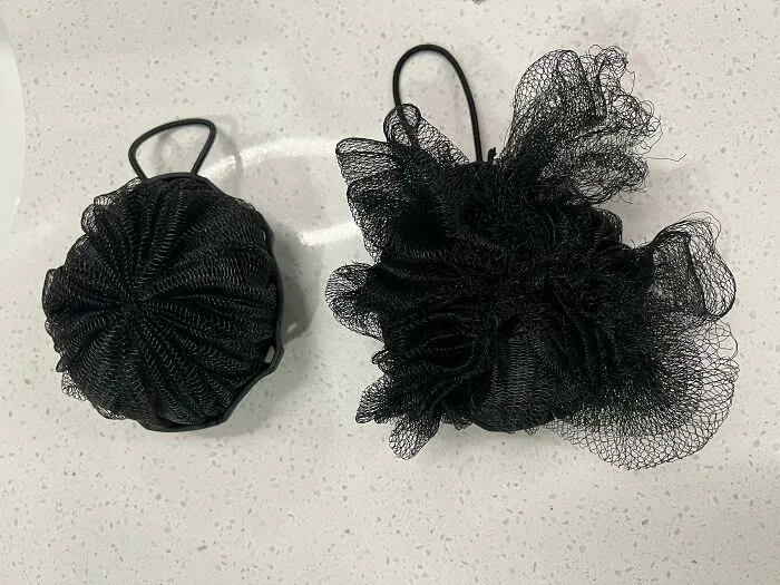 Brand New Loofah vs. The Same One Bought 5 Years Ago