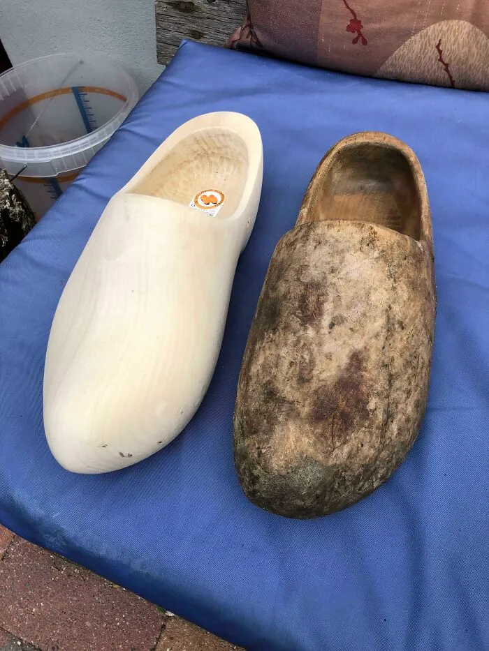 My Old Next To My New Clogs