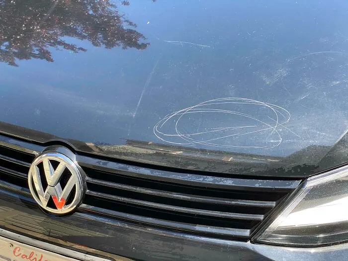 Daughter Helped Me Wash My Car But With A Rock