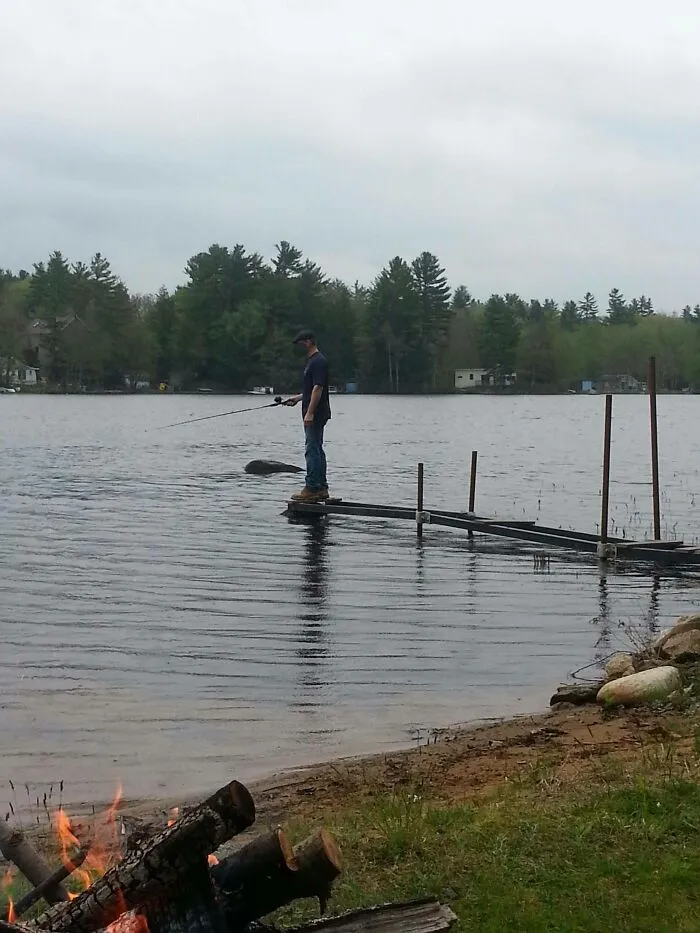 My Stepfather Using His Glorious DIY Dock