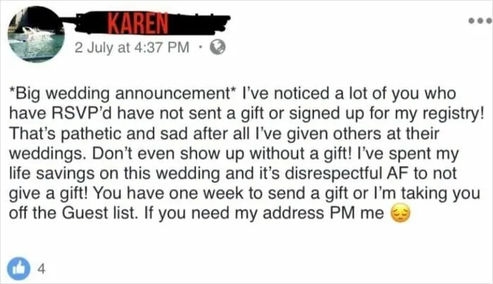 Watch Out For Bridezilla Karen!