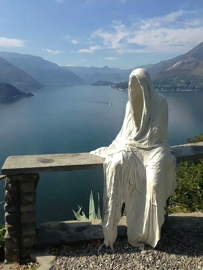 Ghost Sculpture In The Castle Of Vezio, Italy