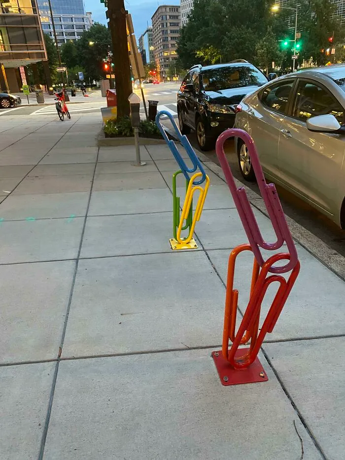 Paper Clip Bicycle Racks In Washington, Dc