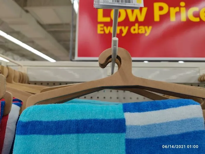 Noticed Cardboard Hangers Instead Of Plastic Hangers While Working On My Shift