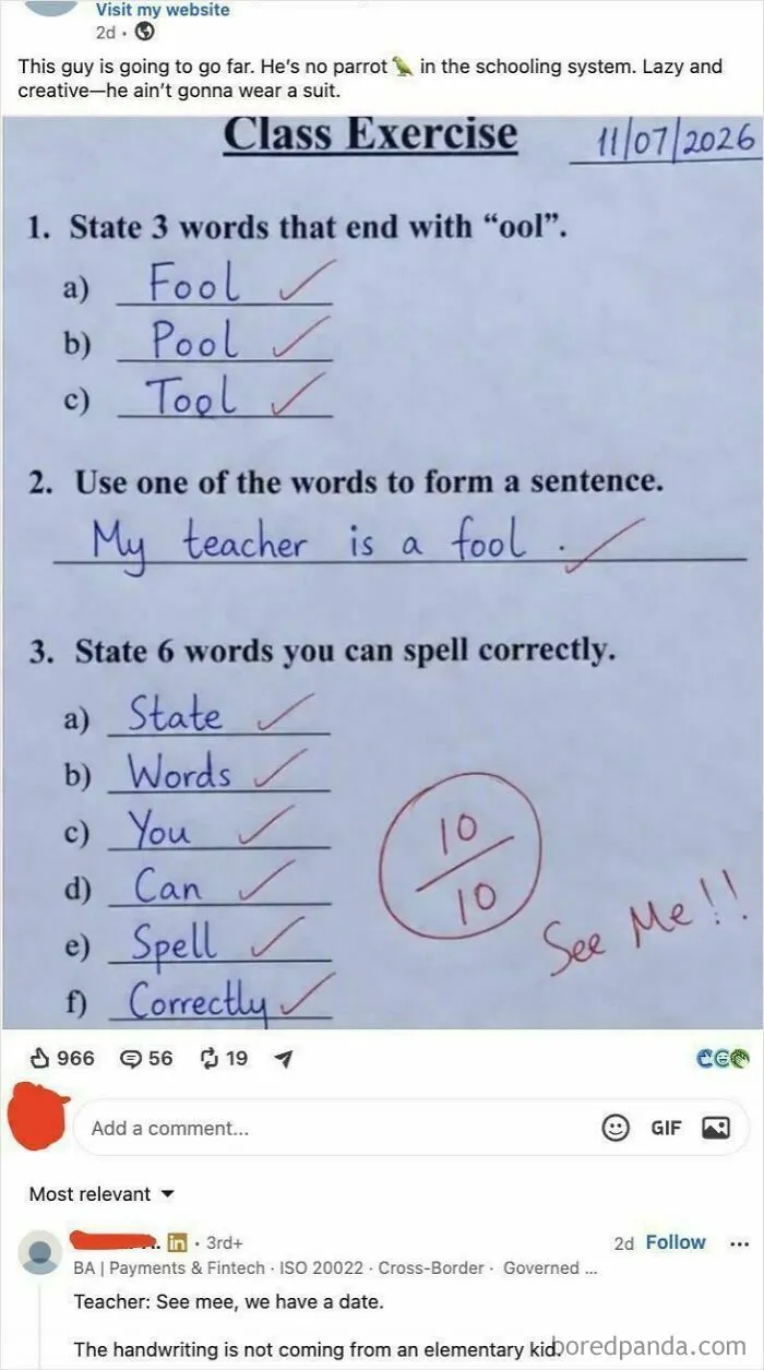 That Students Name? Albert Einstein