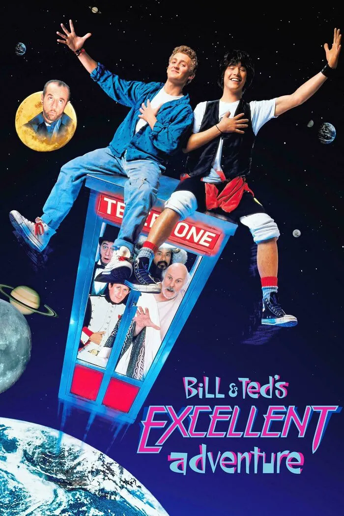 Bill and Teds Excellent Adventure movie poster iconic Gen X childhood film