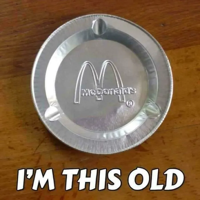 Vintage McDonalds pie tin representing childhood tastes nostalgia for Gen X