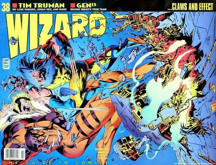Retro comic book cover featuring Wolverine in a dynamic fight scene