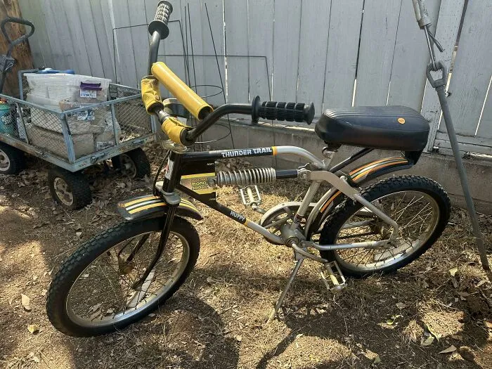 Vintage Thunder Trail Huffy bike symbolizing childhood memories for Gen X
