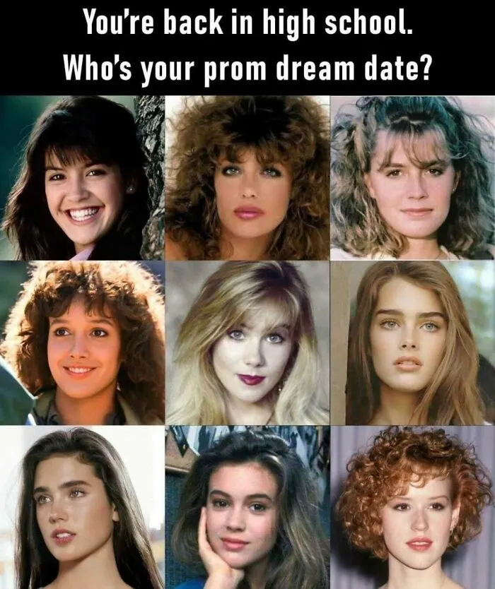 Collage of 80s teen dream prom dates evoking Gen X nostalgia