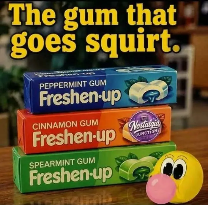Freshen-up gum in peppermint cinnamon spearmint for nostalgic Gen X flavors