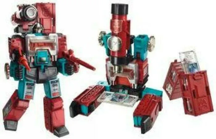 Retro transforming robot toy from the 1980s nostalgic for Gen X childhood