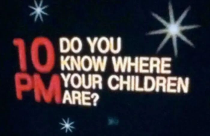 Classic 1970s public service message Do you know where your children are at 10 PM