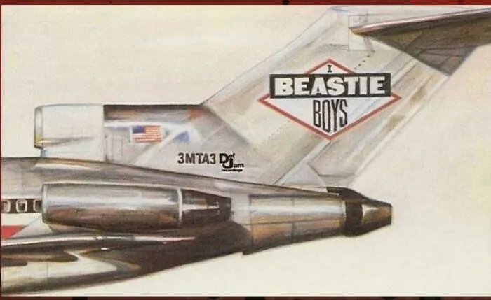 Airplane tail with Beastie Boys and 3MTA3 logos