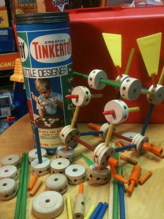 Tinkertoy construction set vintage building toy for creative kids