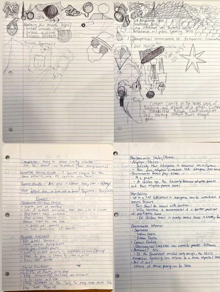 Found My Old College Notes. Before And After I Started Taking Add Meds