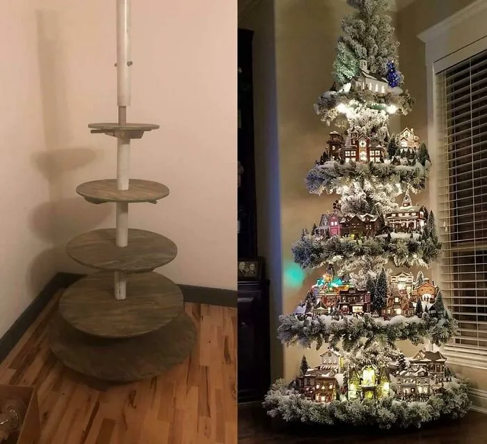 Beautiful Christmas Tree Before And After