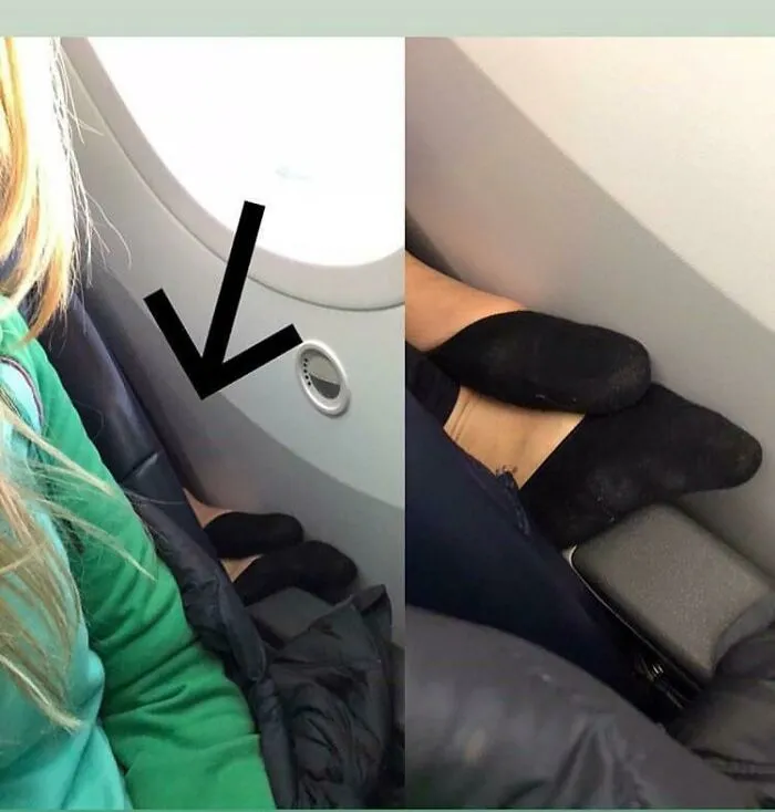 When People Stretch Out On A Plane And Think The Whole Airplane Is Theirs