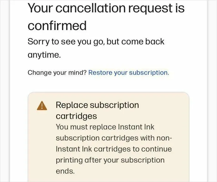 Hp Forces You To Replace Your Ink Cartridges After Canceling Your Subscription