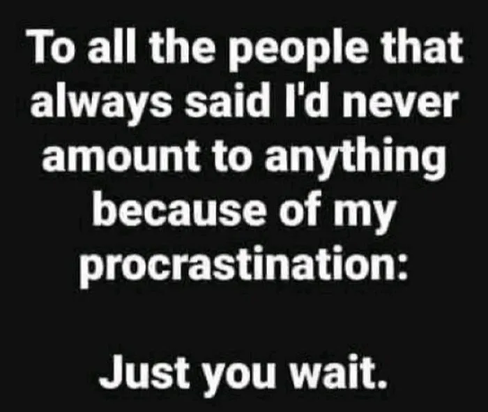 Funny ADHD memes illustrating procrastination