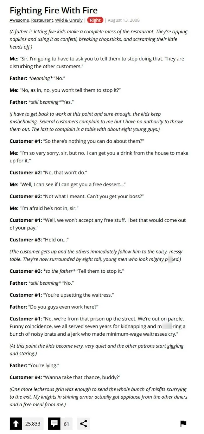 Father ignores kids misbehaving in restaurant causing disturbance