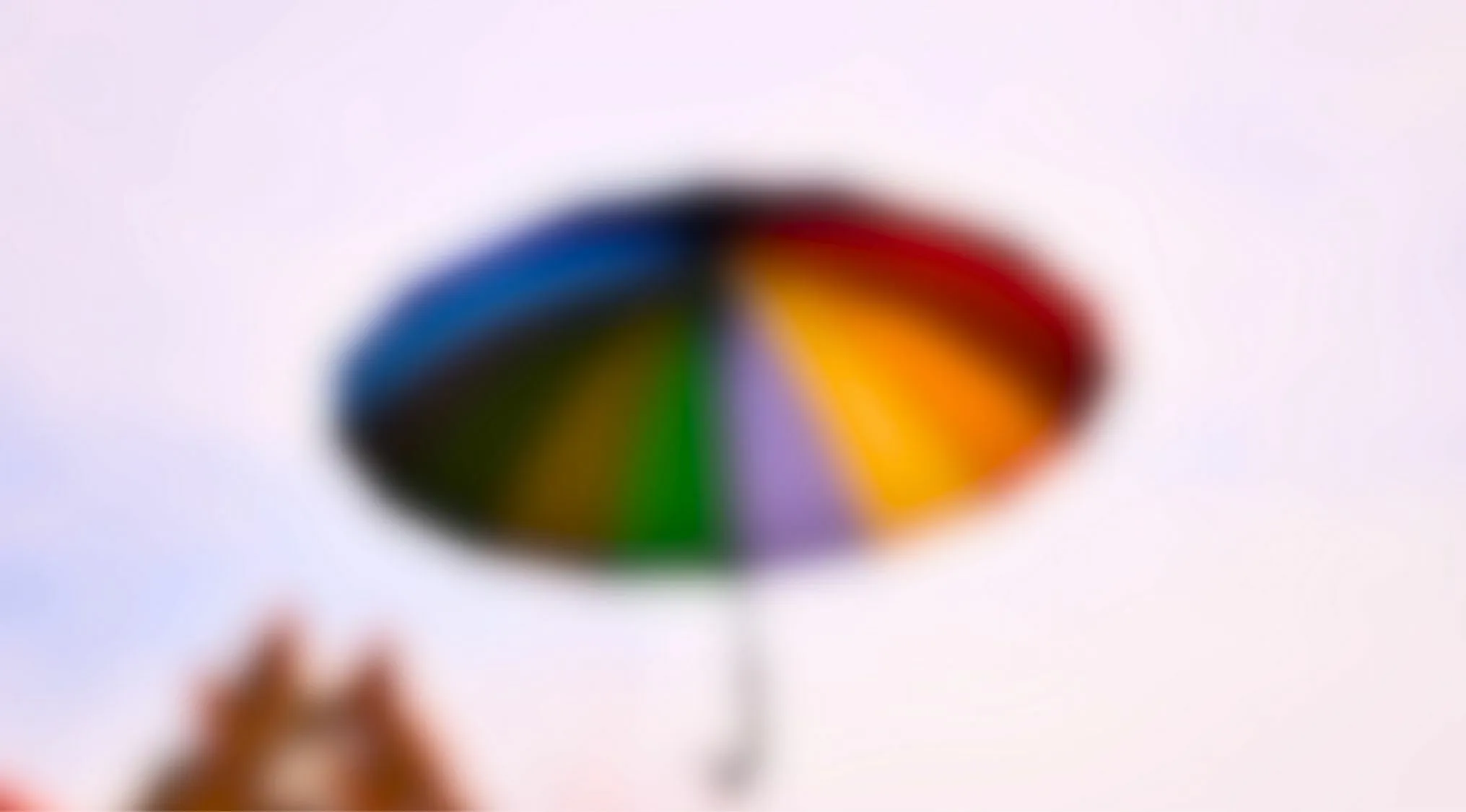 Blurry image of a colorful umbrella in the sky eyesight trivia quiz