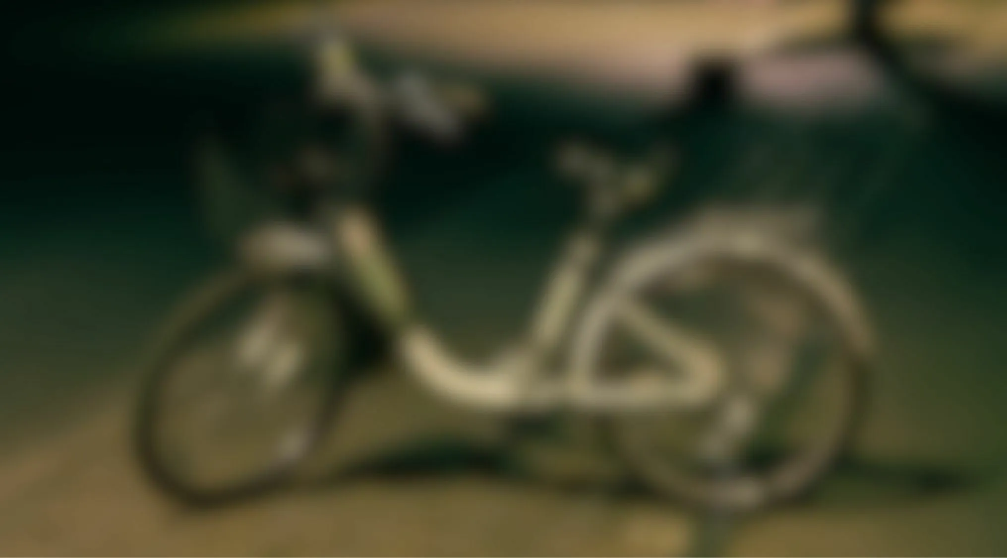 Blurry image of a bicycle at night eyesight trivia quiz