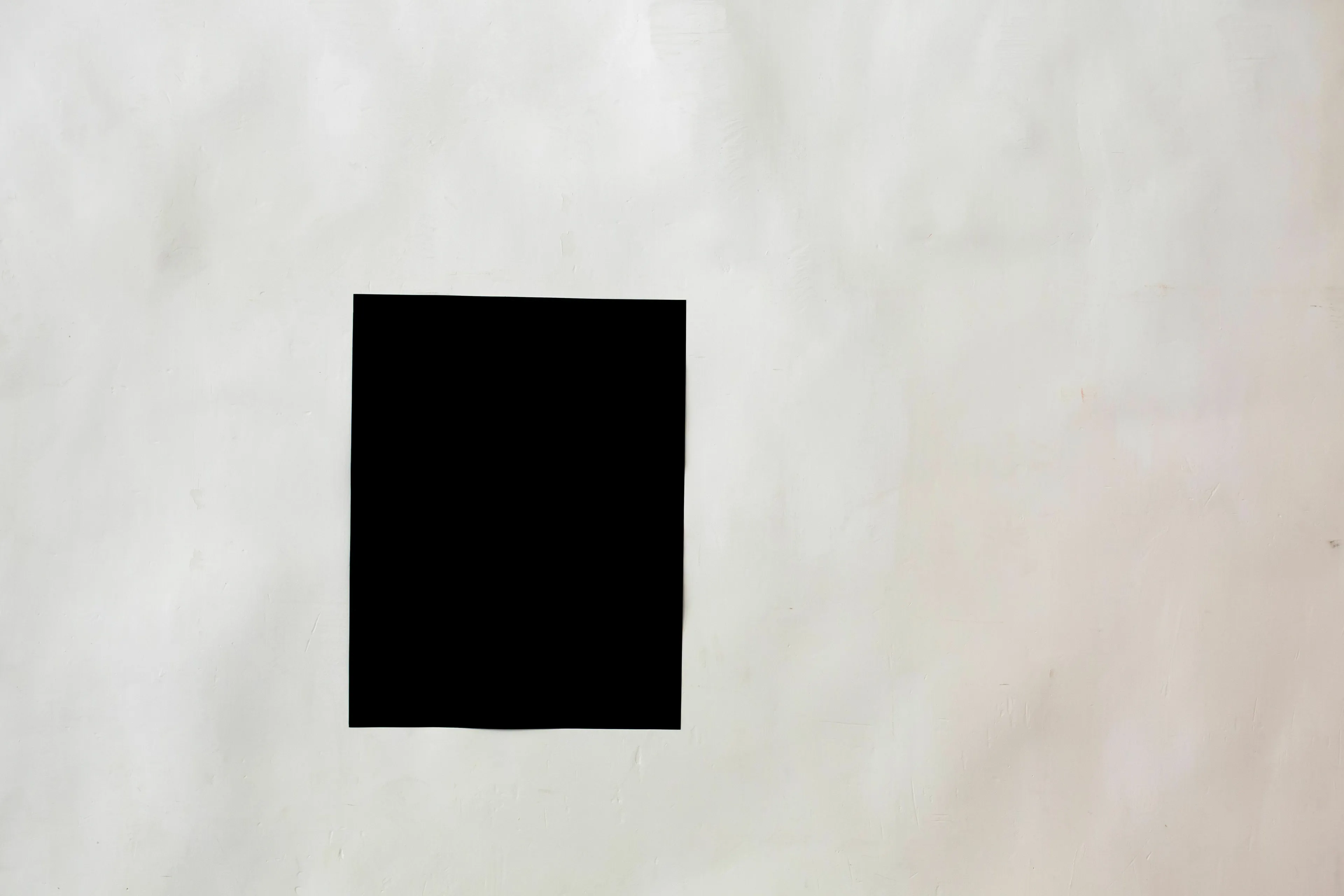 A solid black rectangle on a plain white background