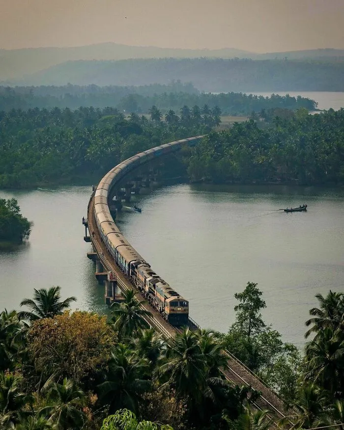 A Train Route In India