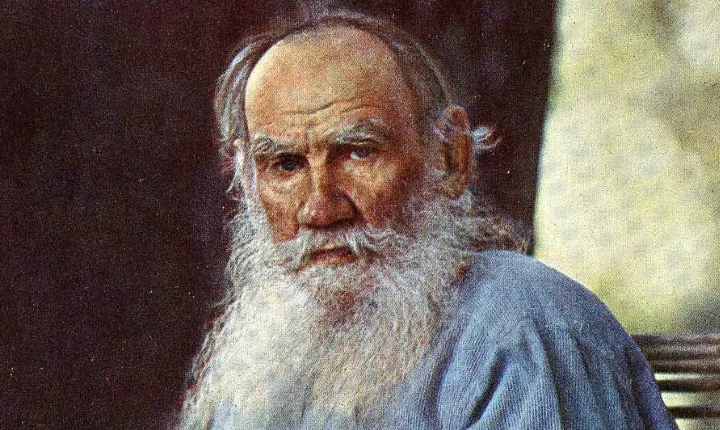Painted portrait of the famous Russian author Leo Tolstoy