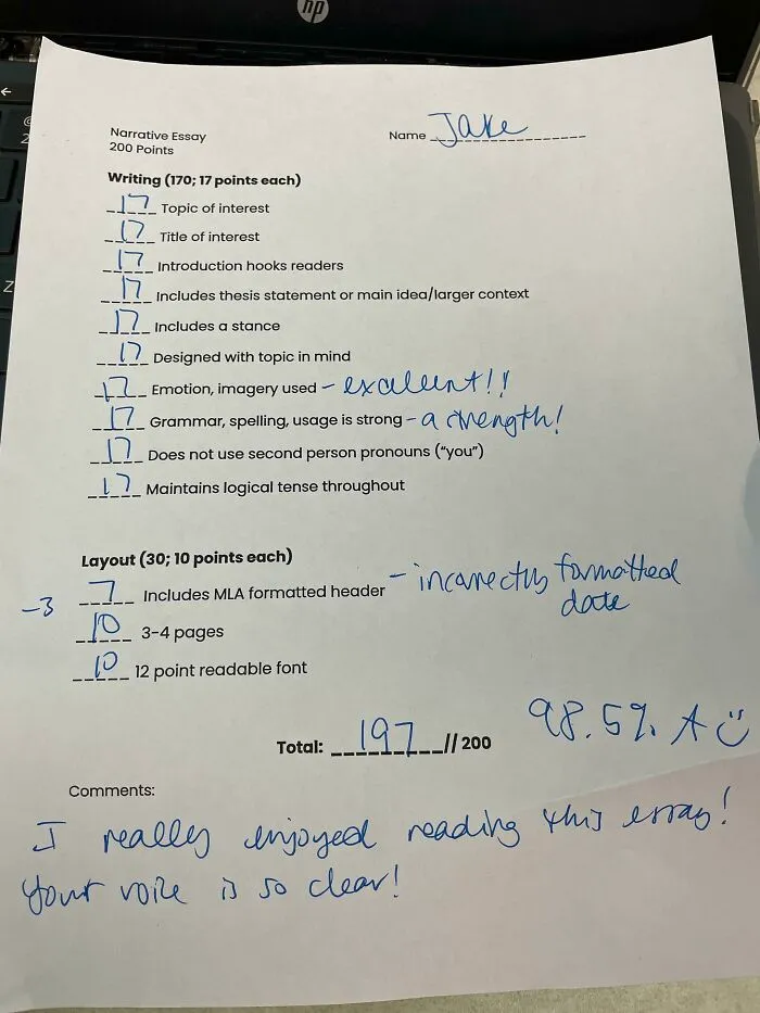 Lost My Perfect Score Because I Wrote The Date Wrong