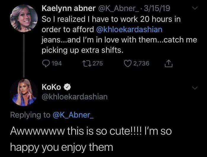 Wow, It's So Nice Khloe Kardashian Replied!