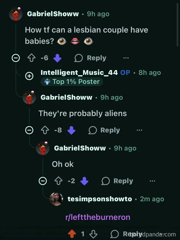 Reddit thread where a user forgot to switch accounts and pretended to be someone else answering their own question.