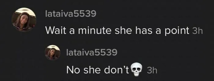 A social media user who pretended to be someone else in their own comments