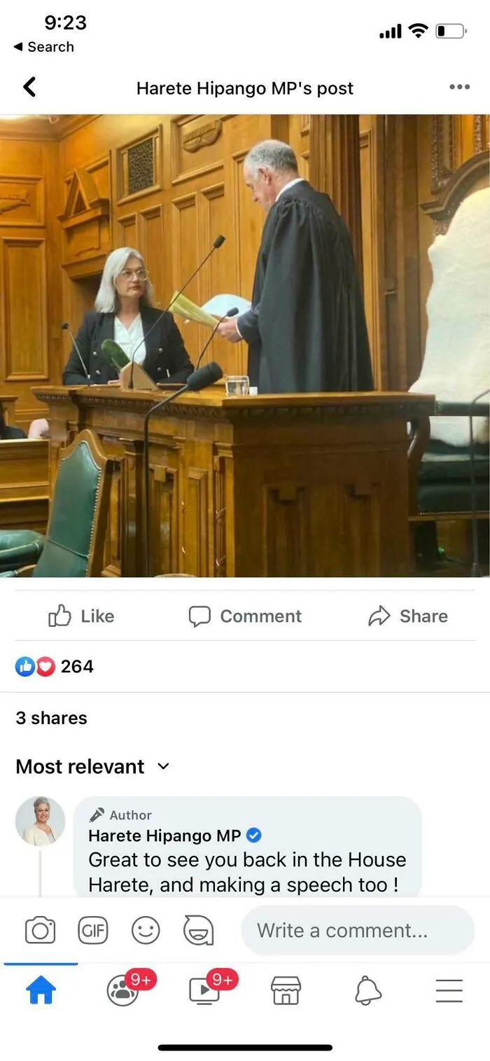 A screenshot showing a politician who pretended to be someone else on social media