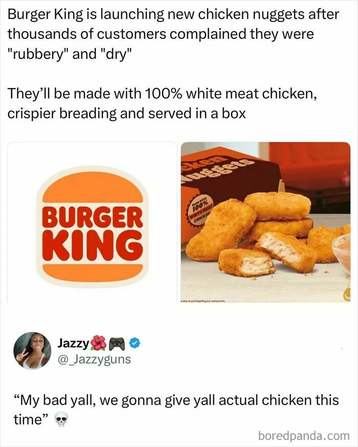 Burger King launching new chicken nuggets made with 100 percent white meat