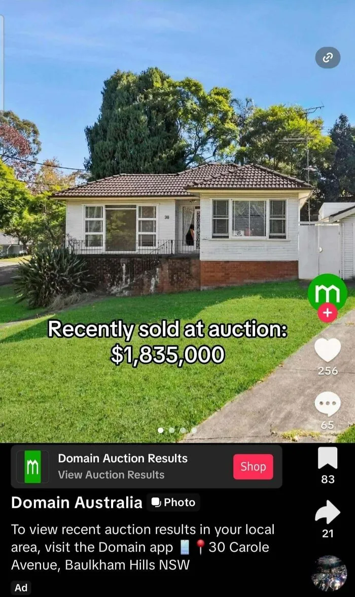 A humble suburban home sold at a massive auction price, highlighting a frustrating renting and booking experience.