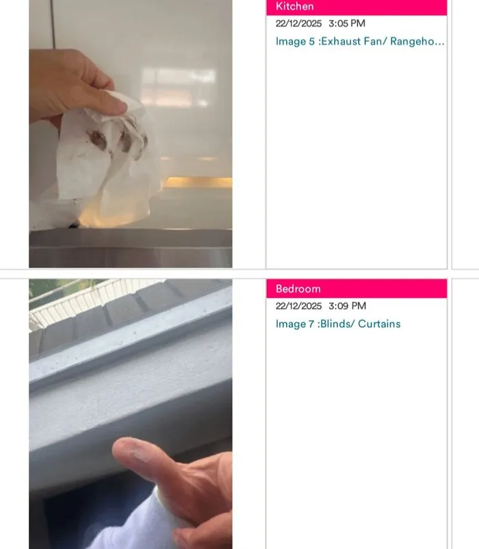 Dirt and dust on a tissue and finger representing bad renting experiences during inspections.