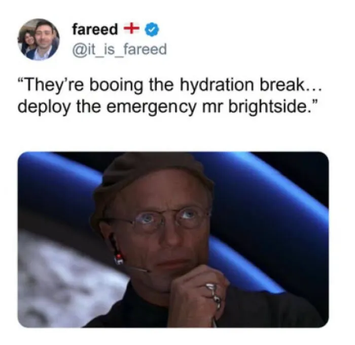 "They're Booing The Hydration Break, Deploy The Emergency Mr. Brightside"