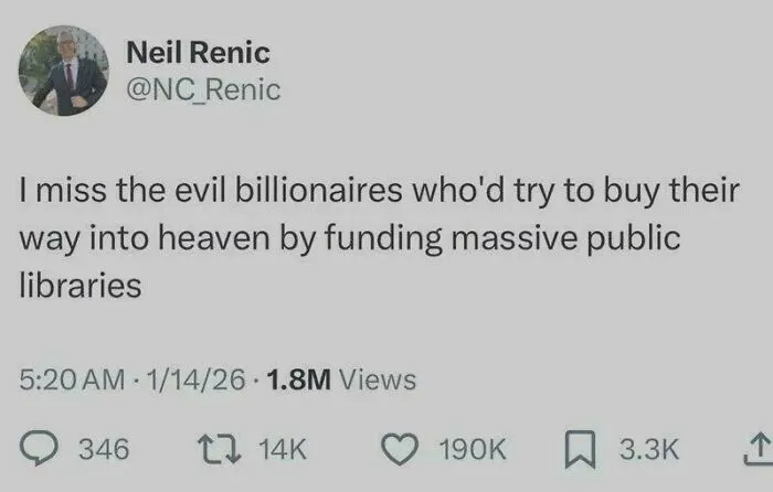 "I Miss The Evil Billionaires Who'd'
