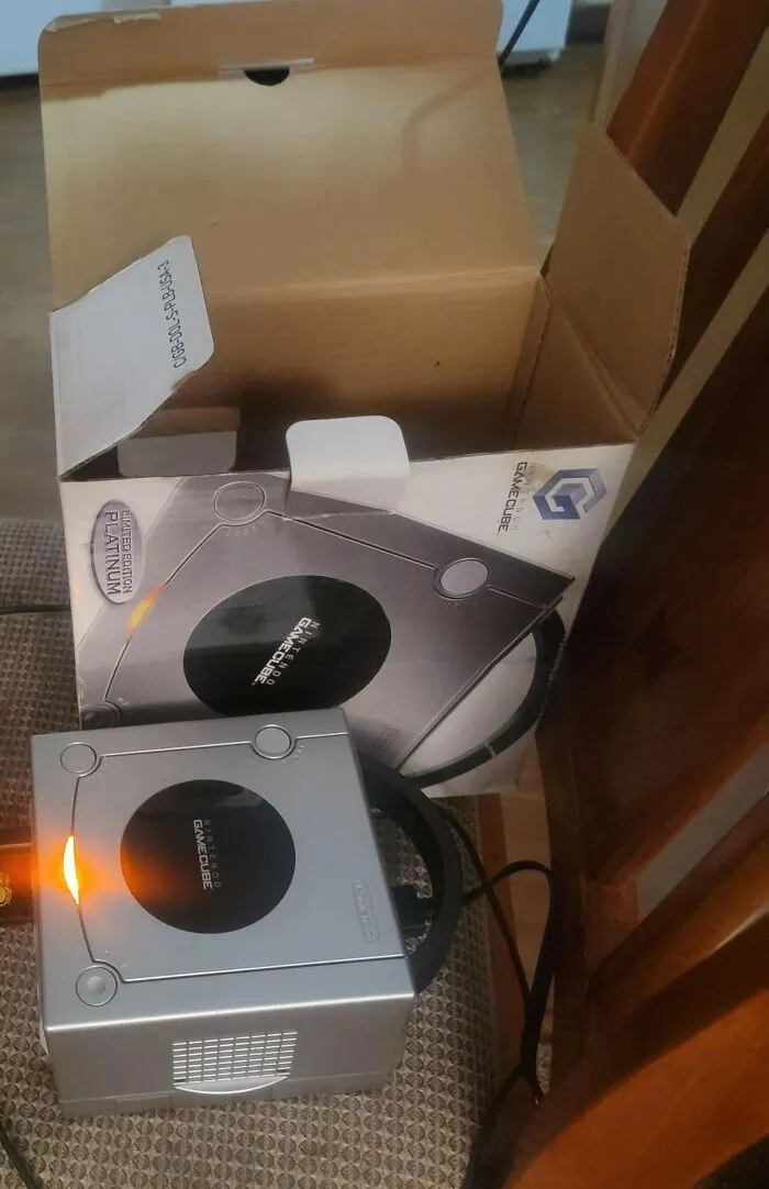 Nintendo GameCube console and box discovered in dumpster diving finds