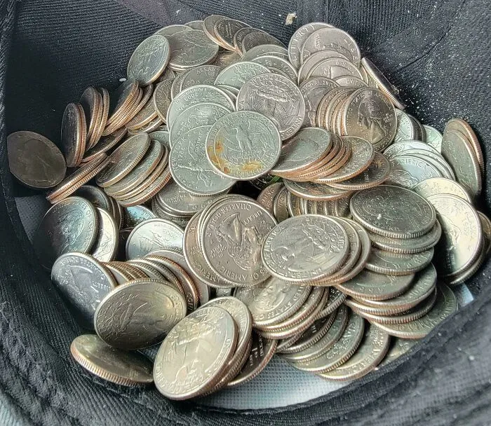 Large collection of coins found during dumpster diving
