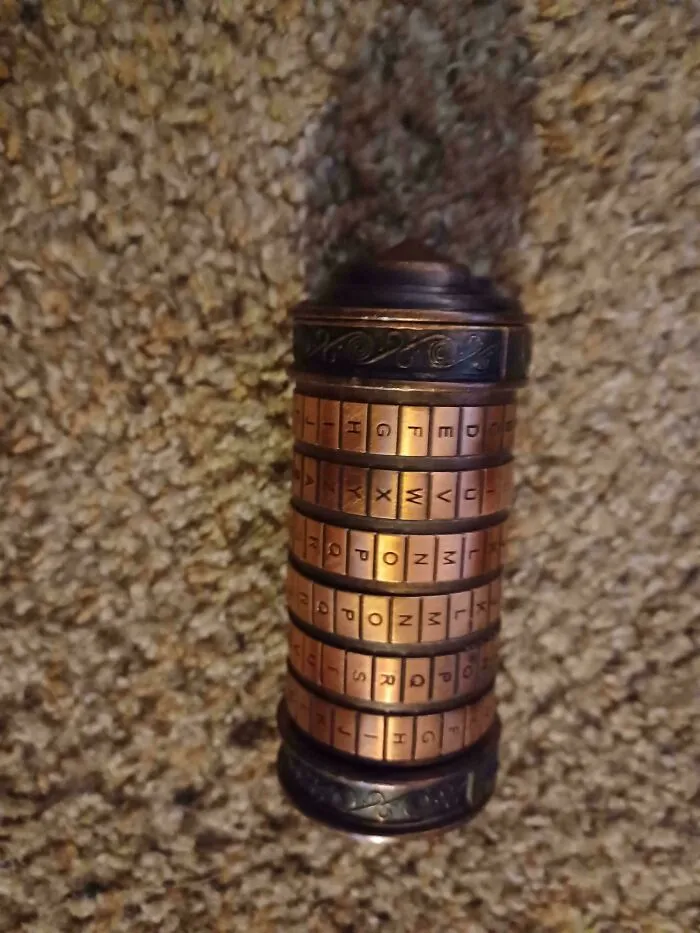 Antique cipher puzzle discovered while dumpster diving