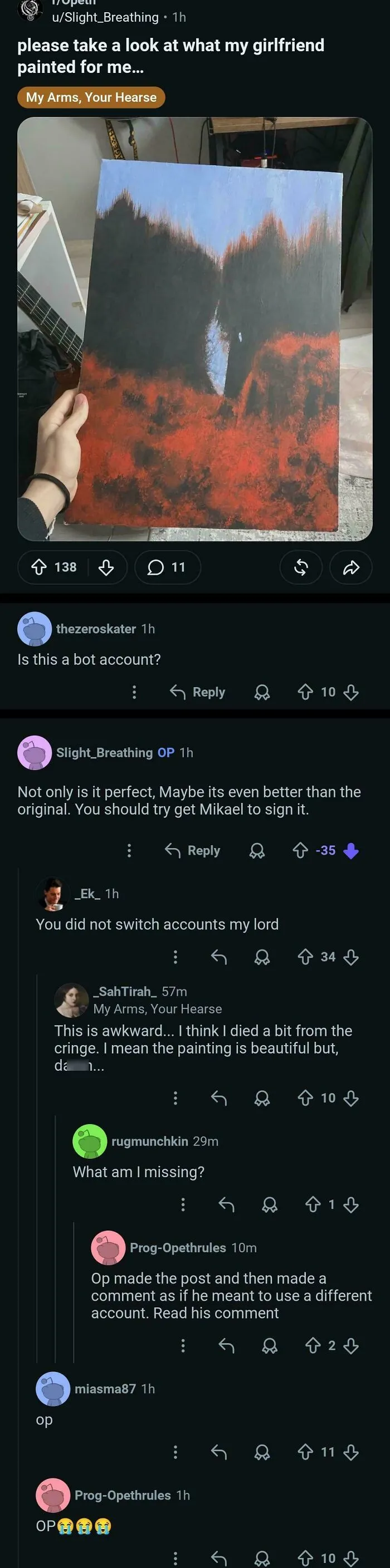 Guy Forgot To Switch Accounts